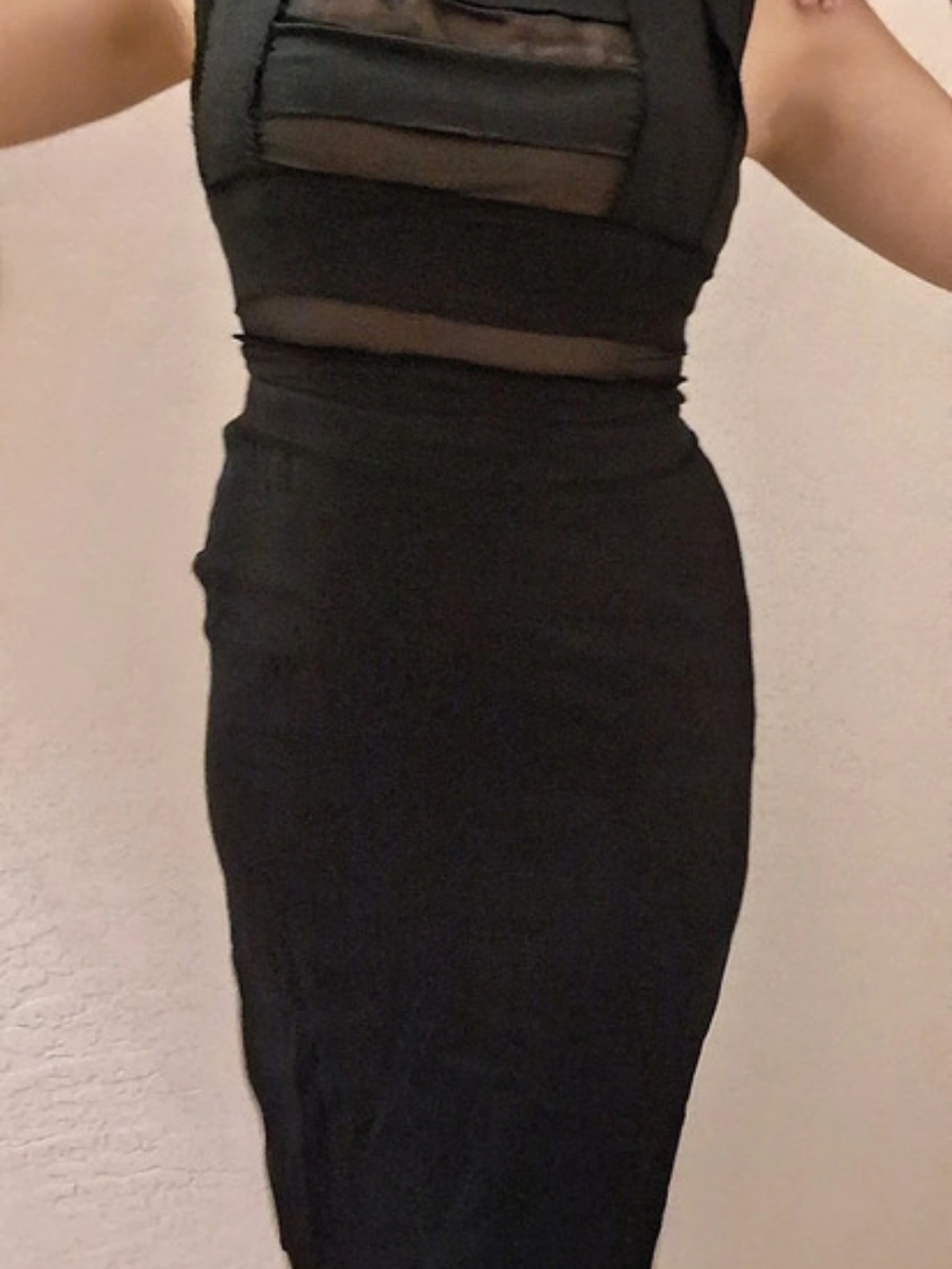 Anthropologie Black Midi Dress Size 6